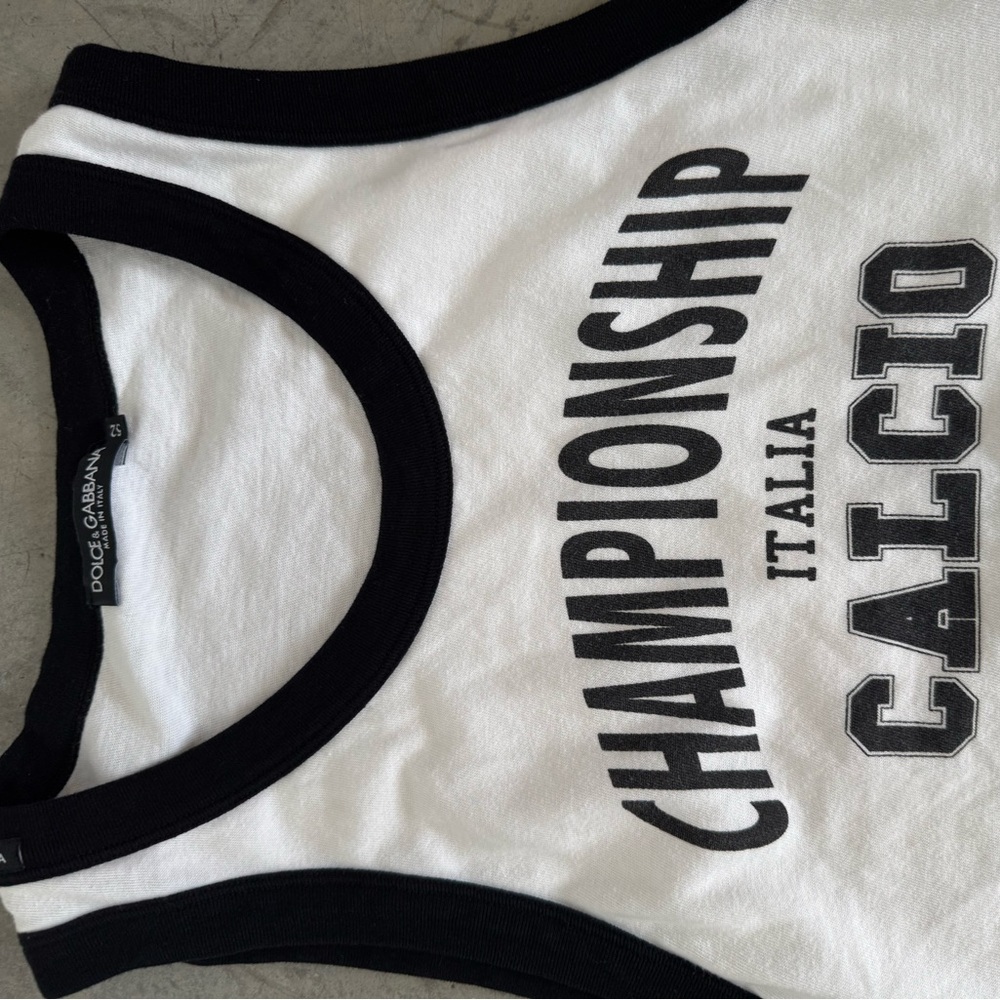 Dolce and gabbana genuine designer tank top white/black brand new never worn